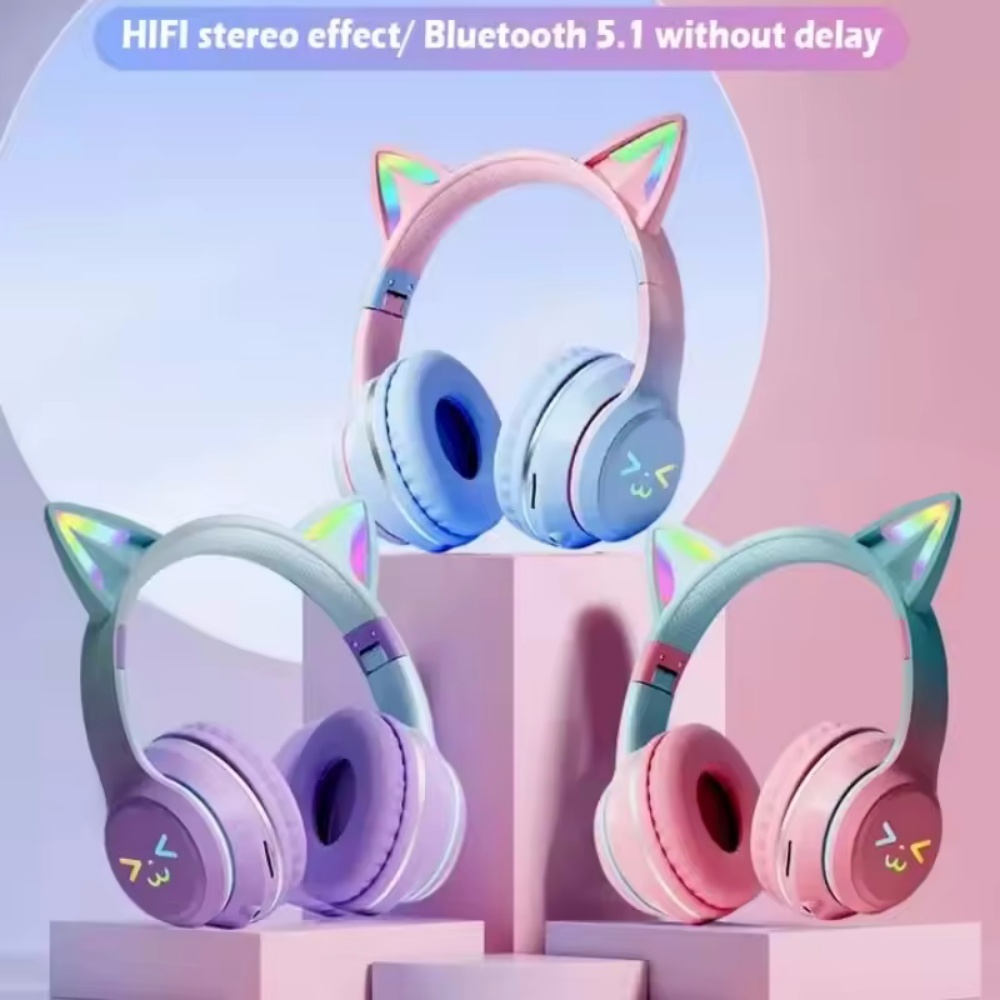 Type C Wired Earphones With Mic - Gradiente sem fio fones de ouvido